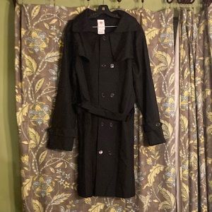 Forum Novelties Adult Secret Agent Spy Costume Trench Coat, Black, Standard